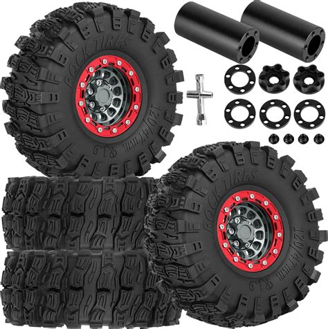 Amazon.com: RcarmubWow RC 1.9 Beadlock Aluminum Deep-Dish Wheels and