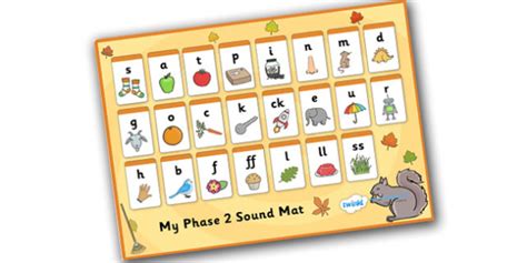 Autumn Themed Phase 2 Sound Mat Autumn Phase 2 Phase Two Sound Mat