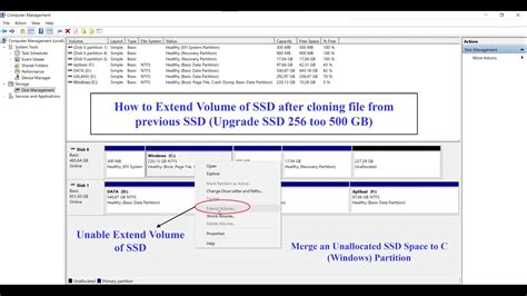 How To Extend Ssd Partition After Upgrading The Ssd 256 To 500 Gb