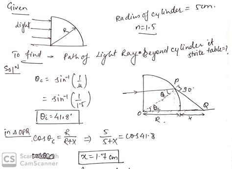 A Glass Prism In The Shape Of A Quarter Cylinder Lies On A Horizontal