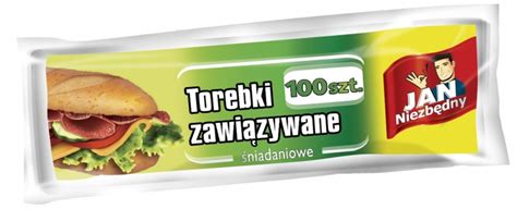 Jan Niezbędny zawiązywane woreczki śniadaniowe 100 sztuk Max Drogeria pl