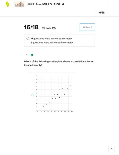 Sophia Introduction To Statistics Milestone 4 1 16 18 Thats 89 Retake 16 Questions Were