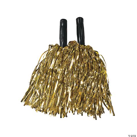 Gold Metallic Cheer Pom Poms 12 Pc Oriental Trading