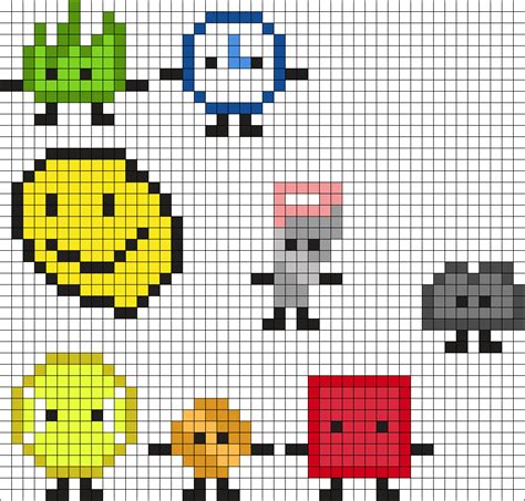 Tiny BFDI 3 Perler Bead Pattern | Bead Sprites | Characters Fuse Bead Patterns