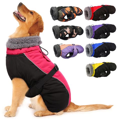 IECOii Extra Warm Dog Coat Reflective Adjustable Dog Jacket Dog Winter
