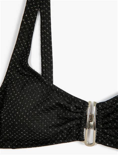 Siyah Kad N Simli Bikini St Metal Aksesuarl Kal N Ask L Sak Bm Koton