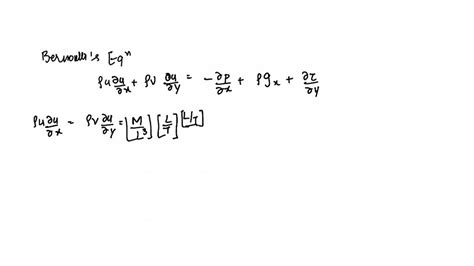 SOLVED Algebraic Equations Such As Bernoulli S Relation Eq Of Example