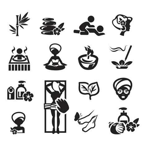 Spa Icons Set Elegant Series — Stock Vector © Tantoon 24155877