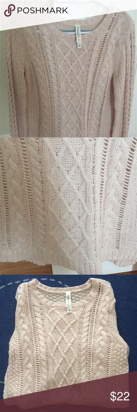 Aeropostale Cotton Blend Nude Pink Sweater
