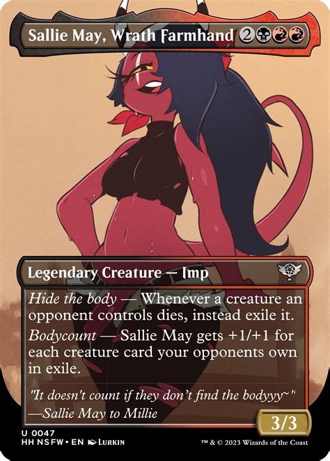 I made a set of NSFW custom magic the gathering cards featuring Hazbin