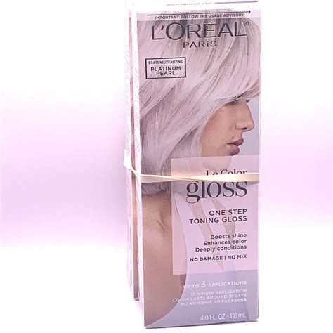 L Oreal Le Color Gloss One Step Toning Gloss Platinum Pearl