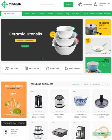 Delectable Shopify Themes For Selling Kitchen Supplies Like Cookware