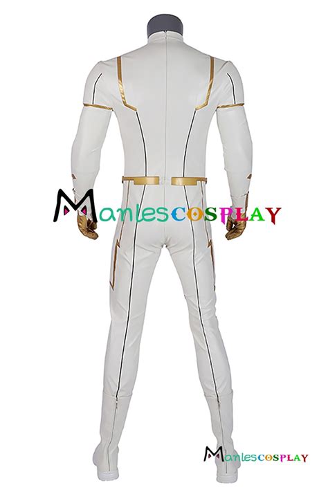 The Flash Season 5 Cosplay Godspeed Costume Jumpsuit 3D Printed White