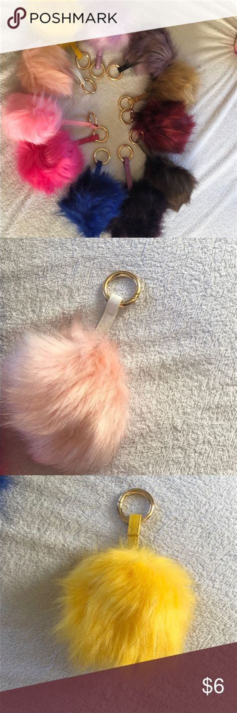 Furball Key Chains Fur Ball Diamond Accessories Chain