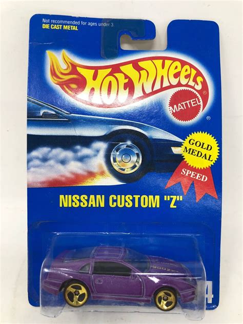 Nissan Custom Z Hot Wheels Blue Card 234 Gold 3 Spoke Etsy Hot Wheels Nissan Toy Collection