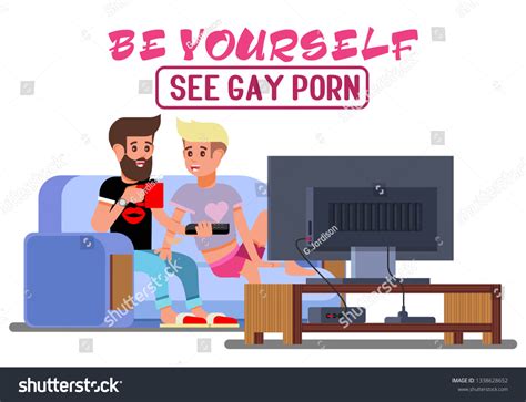 Gay Couple Vector Illustration Inscription Be Stock Vector Royalty Free Shutterstock