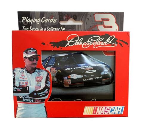 Dale Earnhardt 3 Playing Card Set Dale Earnhardt NASCAR Embossed