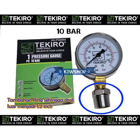 Jual Manometer TEKIRO Drat 1 2 Inch Pressure Gauge Tekiro 1 2 Inch