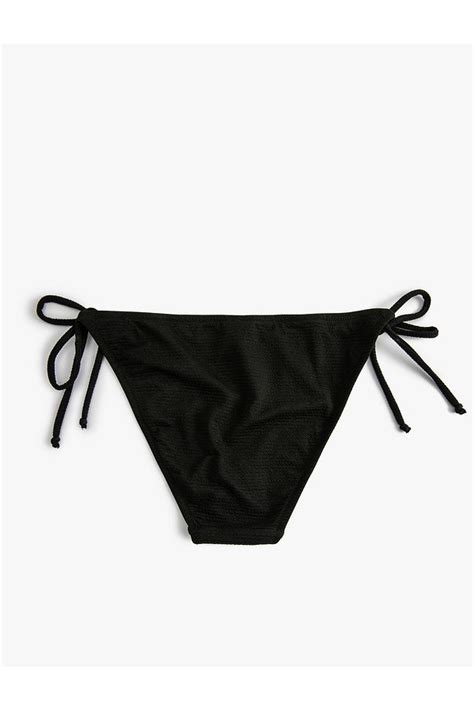 Koton İpli Bikini Altı Yanları Bağlamalı Dokulu Normal Bel Fiyatı