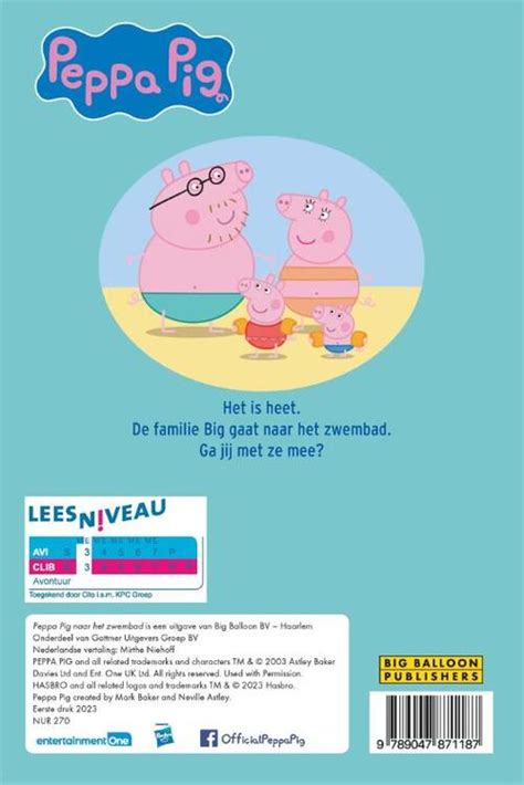 Peppa Pig Naar Het Zwembad Neville Astley Boek 9789047871187 Bruna