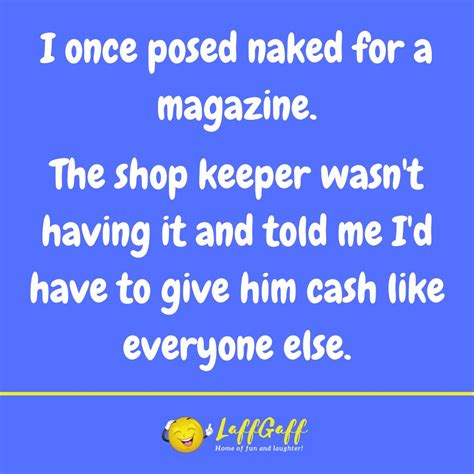 Funny Posed Naked Joke LaffGaff Home Of Laughter