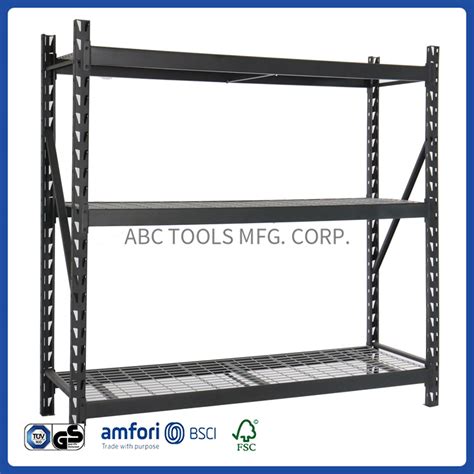 Heavy Duty Treadplate Steel Welded Stacking Storage Rack For Warehouse