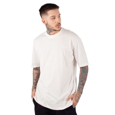 Camiseta Oversized Masculina Básica Lisa Streetwear Algodão Fio 30 1