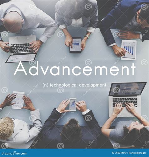 Advancement Technology Futuristic Innovation Development Concept Stock