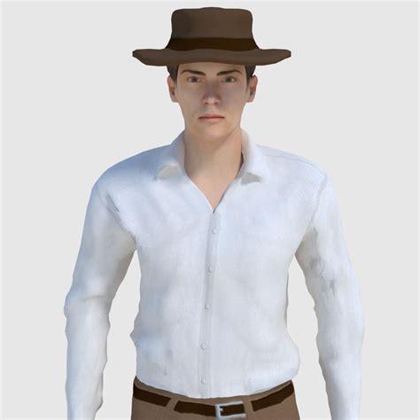 Game Ready Character Rigged Man Model D C D Dae Fbx Blend