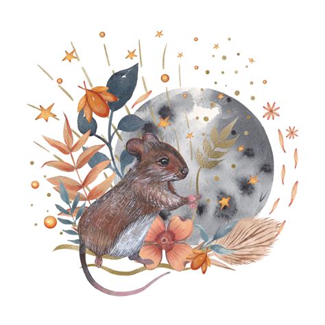 Watercolor Mouse Png Picture Watercolor Sweet Forest Mouse