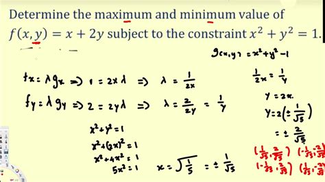 Lagrange Multipliers Part Vector Calculus Youtube