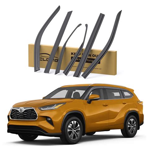 ACLONG Rain Guards For Toyota Highlander 2020 2021 2022 2023 L LE XLE