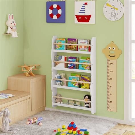 Woltu Biblioth Que Murale Pour Chambre D Enfants Tag Re De Rangement