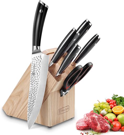 Buy Paudin Knife Set With Block 7 Pieces Knife Sets For Kitchen With