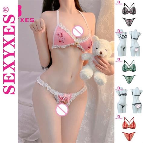 Sexy Lace Bra Brief Set Lingerie Set Women Transparent Bra Panties Sets Wx Shopee Malaysia