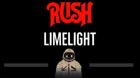 Rush • Limelight Cc 🎤 Karaoke Instrumental Lyrics Youtube