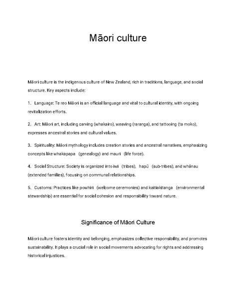 Culture and Language Why Humans Are Special - Māori culture Māori