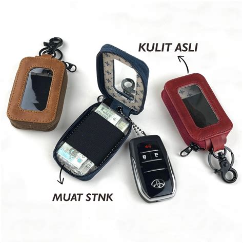 Jual Dompet Remote Keyless Motor Mobil Kulit Asli Gantungan Kunci