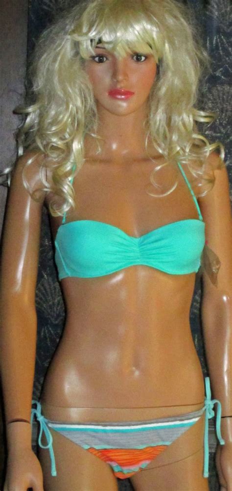 Victoria S Secret Turquoise Bandeau Push Up Bikini B Small Xhil