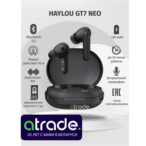 Наушники Внутриканальные Haylou GT7 Neo - купить по доступным ценам в ...