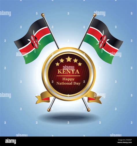 kenya national flag stock vector images alamy