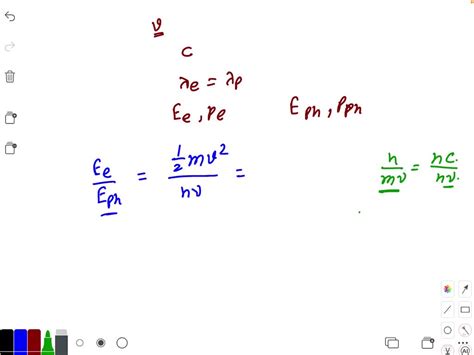 An Electron With Speed V And A Photon With Speed C Have The Same De