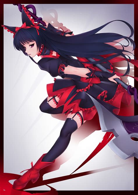 Wallpaper Illustration Long Hair Anime Girls Weapon Stockings Cartoon Rory Mercury Gate