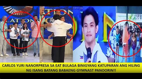 CARLOS YULO NANORPRESA SA EAT BULAGA BINIGYANG KATUPARAN ANG HILING NG