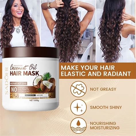 Sadoer Coconut Treatment Hair Mask Nutrition Infusing Masque Repairs