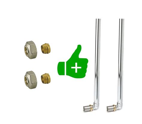 КОМПЛЕКТ: Пресс-уголок (16x2)x16 с медной хромированной трубкой 300 мм ...