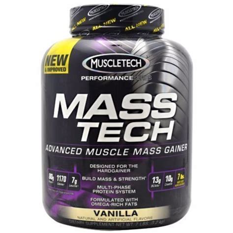 Muscletech Performance Series Mass Tech Vanilla Lb Weight Gainer