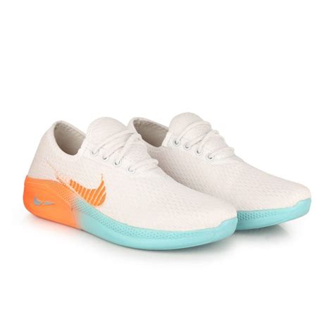 Buy Richale New Latest White-Orange Shoes For Men Online