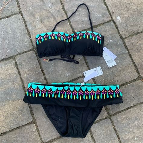Trina Turk Swim Nwt Trina Turk Starburst Bandeau Bikini Set Poshmark