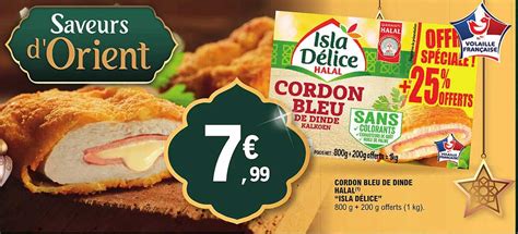 Promo Cordon Bleu De Dinde Halal Isla D Lice Chez E Leclerc